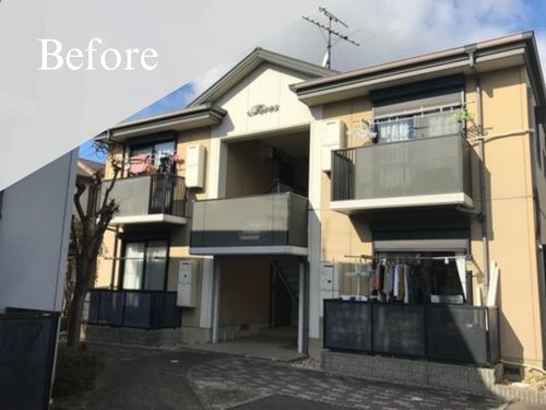 京都市|屋根･外壁塗装[アパート約45坪]I 施工前